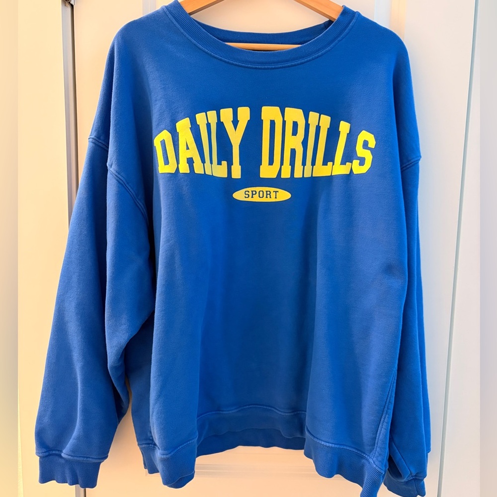 Daily Drill sport crew in cobalt